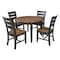 International Concepts Round 44 in Round Top Dining Table with 4 Ladderback Chairs, Hickory/Washed Coal, 44 in W, 44 in L K45-144R-C57-4 - alternate 1